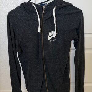 Nike Charcoal Hoodie with White Accents